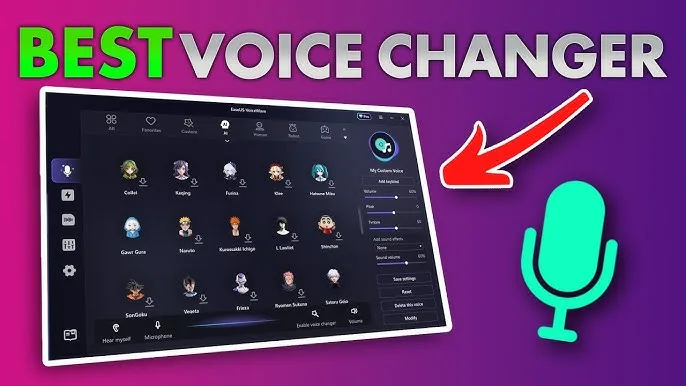 VoiceWave library of available voices and effects